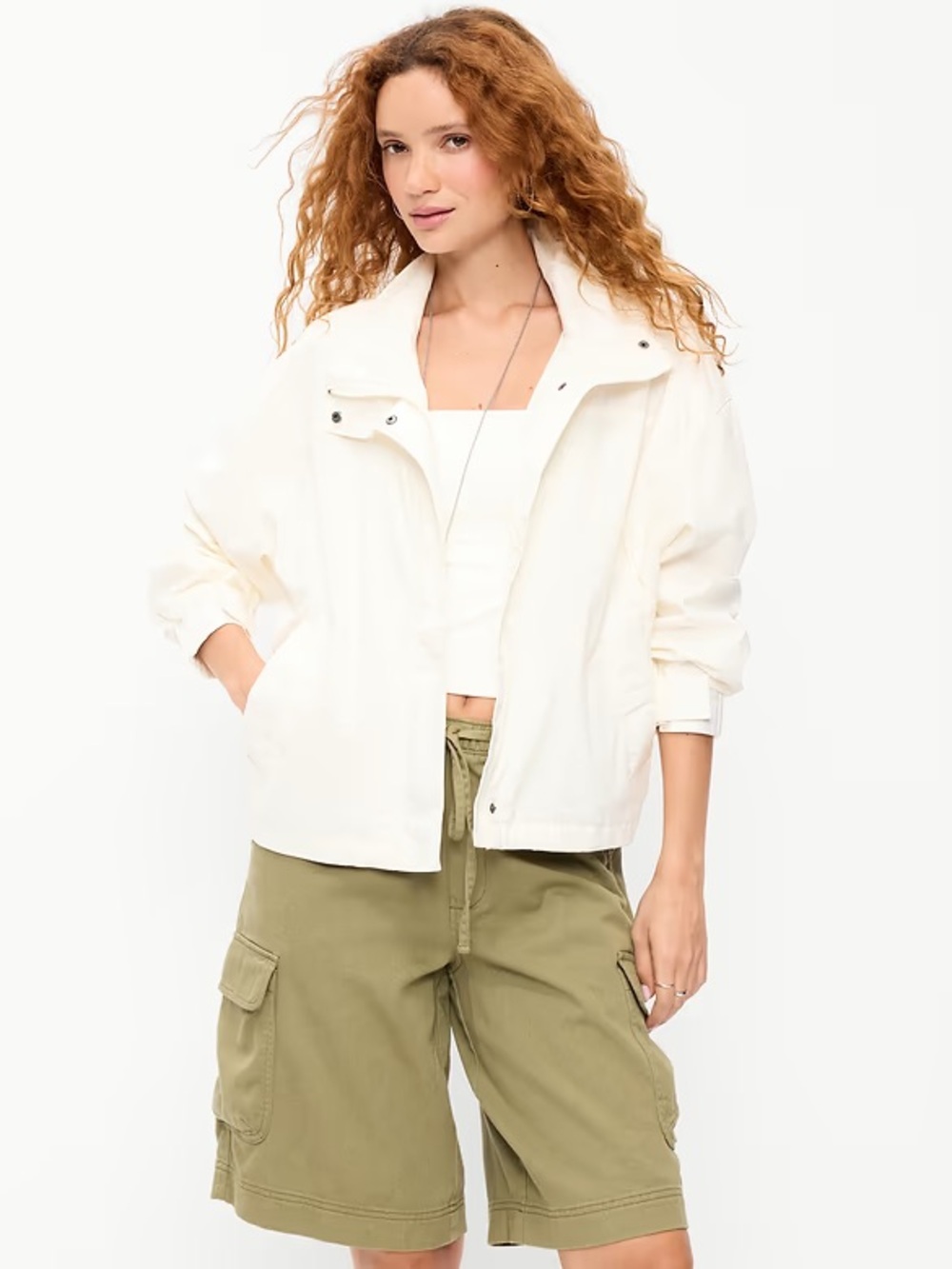 Full-Zip Poplin Jacket XL